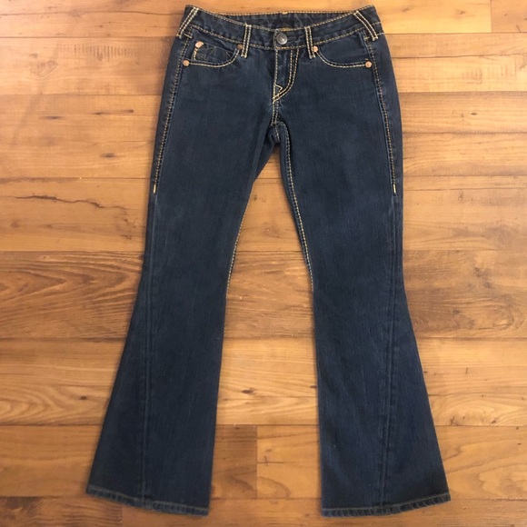 True Religion Joey Flare Dark Wash Denim Jeans - Picture 2 of 8